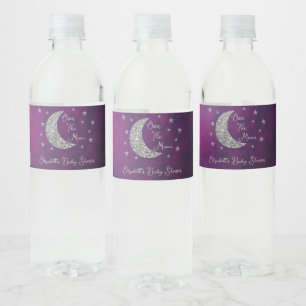 Etiqueta Para Botella De Agua Over The Moon Baby Shower