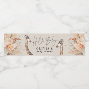 Etiqueta Para Botella De Agua Pampas botánicas gairafa safari marina wa azul