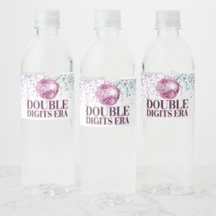 Etiqueta Para Botella De Agua Papel de la Era de Doble Dígitos Disco Brillante d