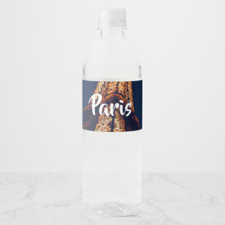 Etiqueta Para Botella De Agua París