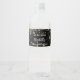 Etiqueta Para Botella De Agua Partido de cumpleaños, chispas de oro negro (Anverso)