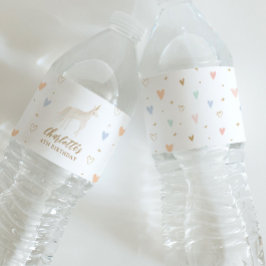 Etiqueta Para Botella De Agua Partido de Cumpleaños de Unicornio
