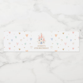 Etiqueta Para Botella De Agua Partido del Cumpleaños del Chica de la Princesa