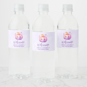Etiqueta Para Botella De Agua Pastel de Calabaza con Estrellas Vibe Soñador Lind