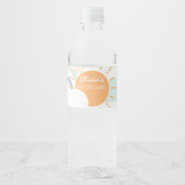 Etiqueta Para Botella De Agua Pastel Minimal Baby Shower