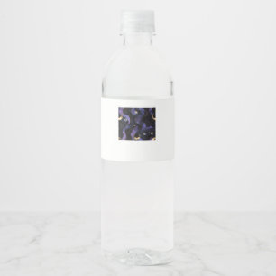 Etiqueta Para Botella De Agua Patrón Clásico Abstracto Whimsigoth