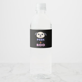 Etiqueta Para Botella De Agua Peekaboo Basic Design