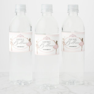 Etiqueta Para Botella De Agua Pequeña Ballet Rosa Decoración Fiesta