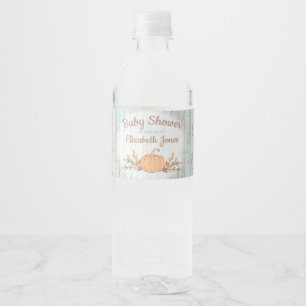 Etiqueta Para Botella De Agua Pequeña Calabaza Cae Rústico Baby Shower