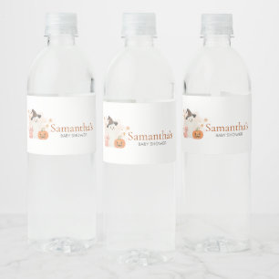 Etiqueta Para Botella De Agua Pequeño Boo Halloween Calabaza Baby Shower