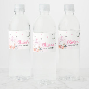 Etiqueta Para Botella De Agua Pequeño Bote de Halloween Rosa