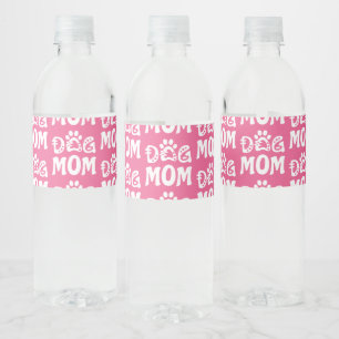 Etiqueta Para Botella De Agua Perro Mamá