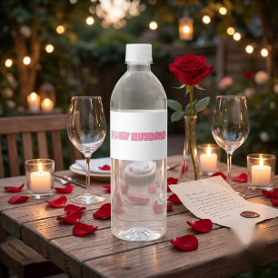 Etiqueta Para Botella De Agua Personalizado Amo a mi esposo: agregue la foto del