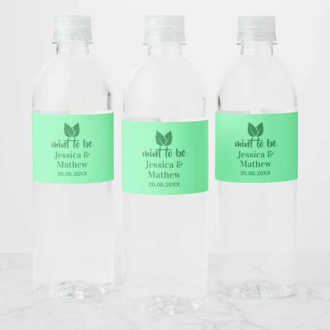 Etiqueta Para Botella De Agua Personalizado De Bodas Elegante (Botellas)