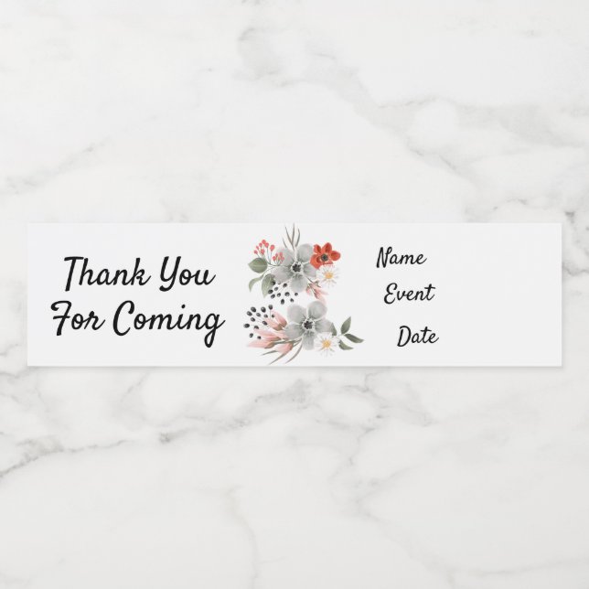 Etiqueta Para Botella De Agua Personalizado genérico (Etiqueta única)