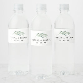 Etiqueta Para Botella De Agua Personalizado Rústico Oleícola Boda