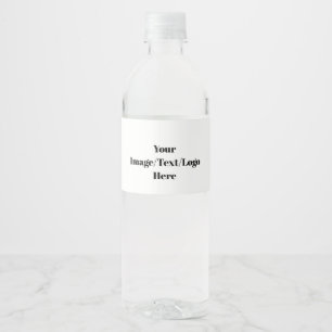 Etiqueta Para Botella De Agua Personalizar o Personalizar de plantillas en blanc