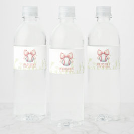 Etiqueta Para Botella De Agua Personalized Girl Baseball Birthday 