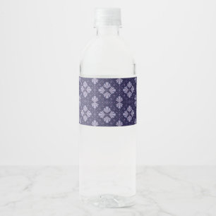 Etiqueta Para Botella De Agua Pétalos de Flor Geométrica Patrón de Repetición Ab