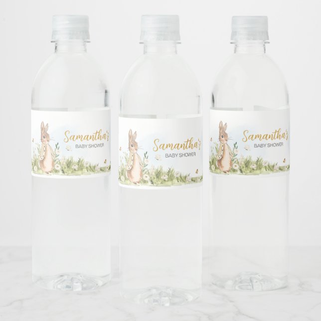 Etiqueta Para Botella De Agua Peter Rabbit Baby Shower (Botellas)