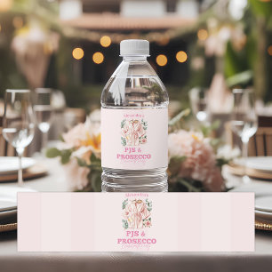 Etiqueta Para Botella De Agua Pijamas y Prosecco Despedida de Soltera