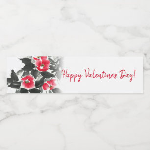 Etiqueta Para Botella De Agua Pintura de color canela y tinta de color azul