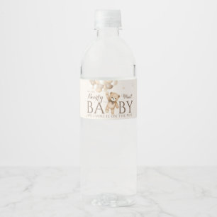 Etiqueta Para Botella De Agua Podemos Esperar A La Baby Shower De Bear