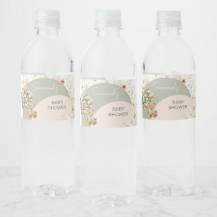 Etiqueta Para Botella De Agua Podemos Esperar El Baby Shower Verde