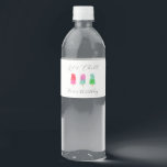 Etiqueta Para Botella De Agua Popsicle Let's Chill Kids Birthday Fiesta<br><div class="desc">Etiqueta de botellas de agua de fiesta de cumpleaños de niños divertidos con ilustracion acuarela de pópsiques coloridos. El texto dice "vamos a relajarnos". ¡Genial para un fiesta de verano!</div>