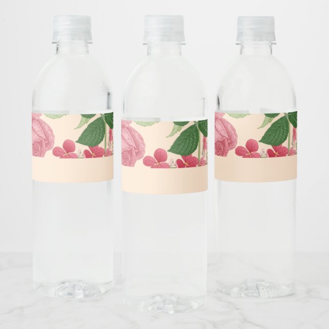 Etiqueta Para Botella De Agua primavera (Botellas)