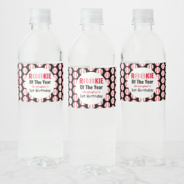 Etiqueta Para Botella De Agua Primer cumpleaños de Rookie Baseball