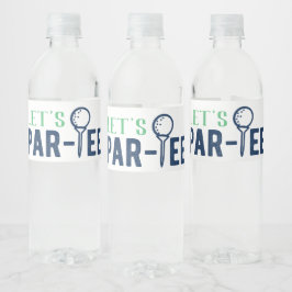 Etiqueta Para Botella De Agua Primer cumpleaños del Par-Tee Golf