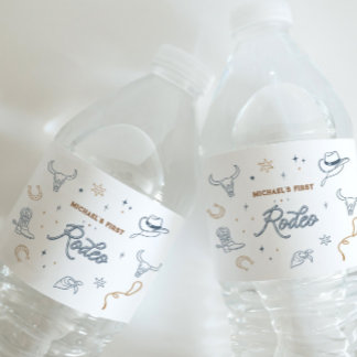 Etiqueta Para Botella De Agua Primer Rodeo