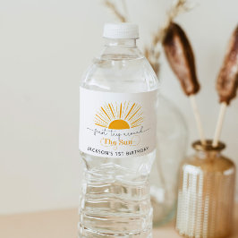 Etiqueta Para Botella De Agua Primer viaje alrededor de la fiesta de cumpleaños