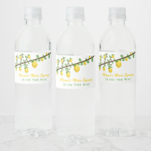 Etiqueta Para Botella De Agua Principal Squeeze Lemon Género Neutral Baby Shower