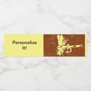 Etiqueta Para Botella De Agua Puede volar, volar en seco, atar con mosca, pescar