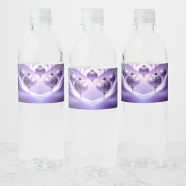 Etiqueta Para Botella De Agua Purple Christmas Ball Water Bottle Label
