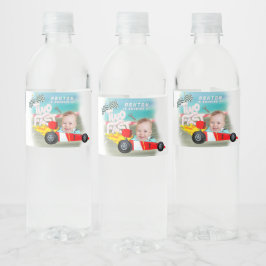 Etiqueta Para Botella De Agua Race Car Birday dos fast