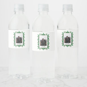 Etiqueta Para Botella De Agua Ramas de árboles de invierno Foto Boda