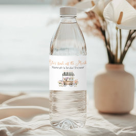 Etiqueta Para Botella De Agua Recién Salida del Mercado Floral Despedida de Solt