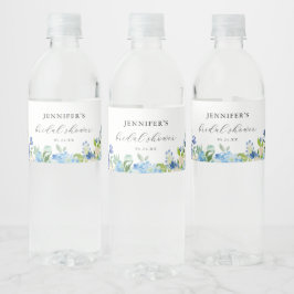 Etiqueta Para Botella De Agua Recuerdos de Despedida de Soltera con Hortensias A