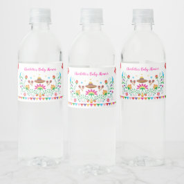 Etiqueta Para Botella De Agua Recuerdos para Baby Shower Fiesta Mexicana Cumplea