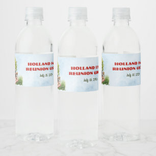 Etiqueta Para Botella De Agua Reunión familiar en el parque