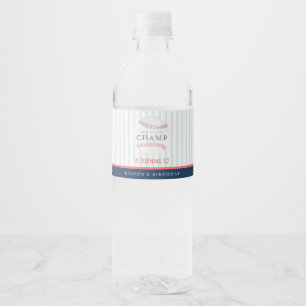 Etiqueta Para Botella De Agua Romper nuestro pequeño campeón de béisbol de cualq