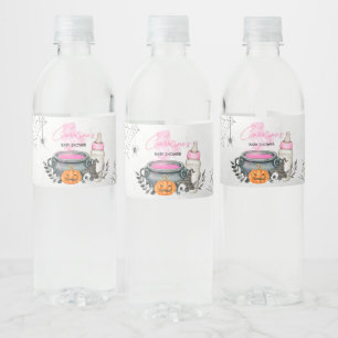 Etiqueta Para Botella De Agua Rosa: Un bebé está preparando Baby Shower de Hallo