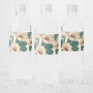 Etiqueta Para Botella De Agua Rosas