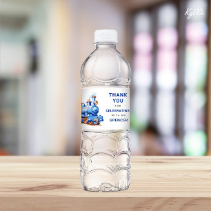 Etiqueta Para Botella De Agua Rótulo de botella de agua de tren editable