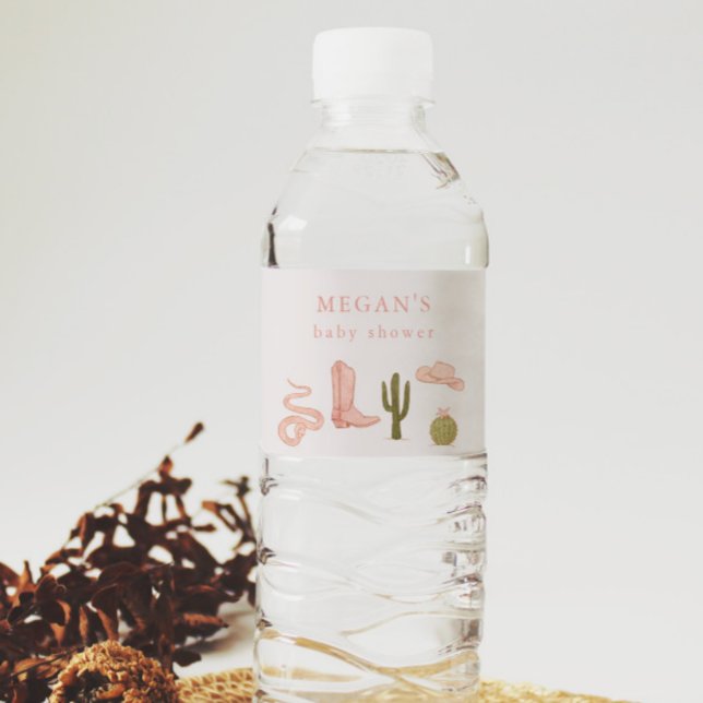 Etiqueta Para Botella De Agua Rustic Cowgirl Western (Subido por el creador)