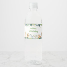 Etiqueta Para Botella De Agua Safari Fiesta Animal Jungle Cumpleaños