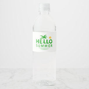 Etiqueta Para Botella De Agua Saludo